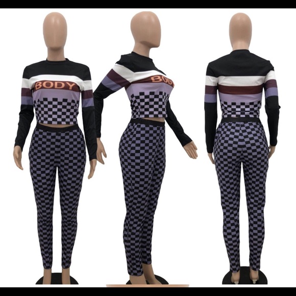 🔥Body trendy plaid sexy two-piece set.🔥 - Picture 2 of 5